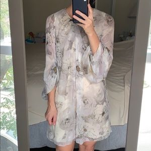 Diane von Furstenberg Purple Floral Dress